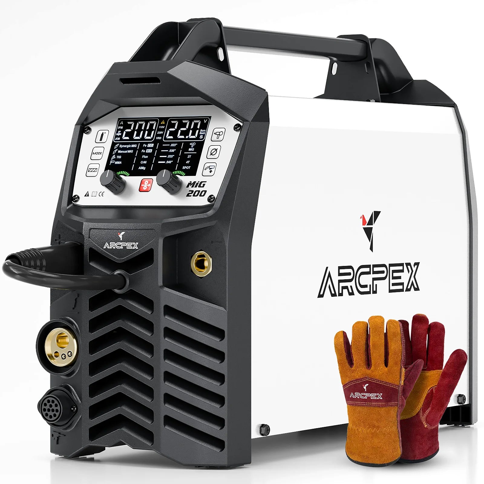 ARCPEX MIG200 200A MIG Welder with Accessories - Aluminum MIG TIG Stick Welder