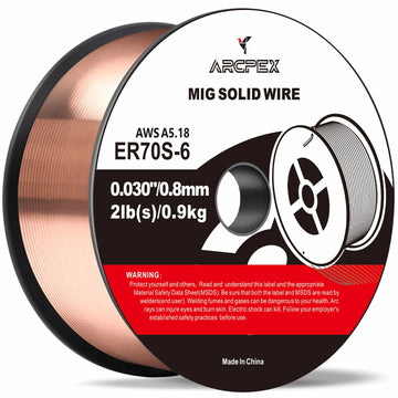 ARCPEX ER70S-6 MIG Welding Wire | 0.030" & 0.035" | Gasless Self-Shielded | Carbon Steel | 2LB Spool