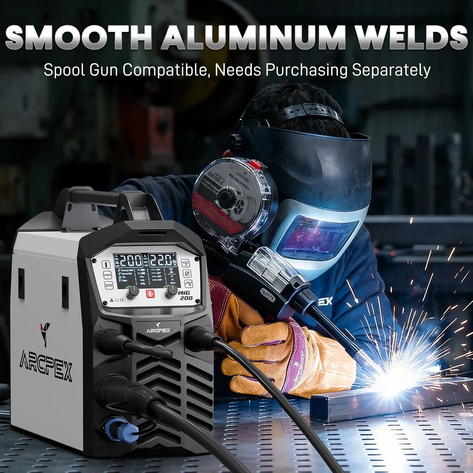ARCPEX MIG200 Anti-Stick Clean Weld Technology - Best MIG Welder for Sale