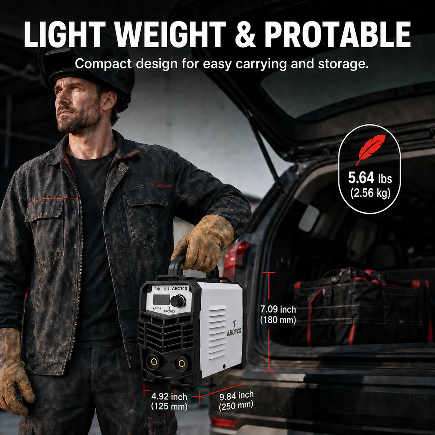 ARCPEX ARC140 MINI MMA Stick Welder, 110V IGBT Inverter Welder, Hot Start Anti-Stick Arc Force, Portable Mini ARC Welder for Home, Farm, DIY Repairs