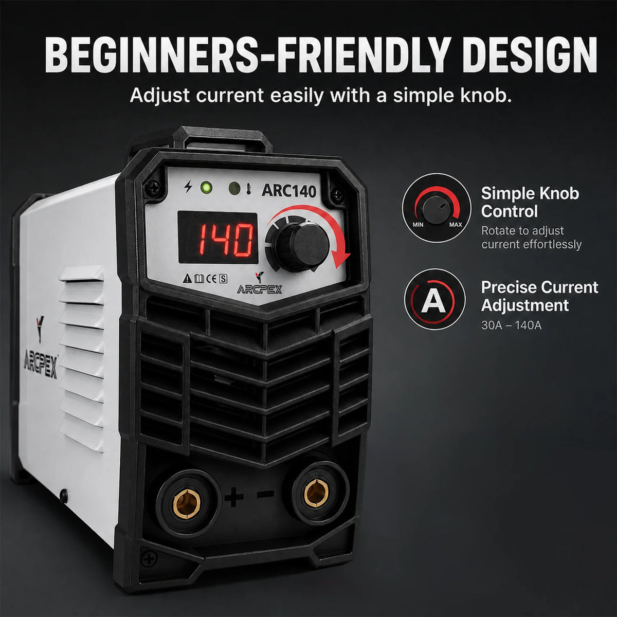 ARCPEX ARC140 MINI MMA Stick Welder, 110V IGBT Inverter Welder, Hot Start Anti-Stick Arc Force, Portable Mini ARC Welder for Home, Farm, DIY Repairs