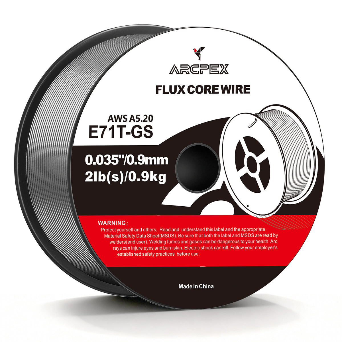 ARCPEX E71T-GS Flux Core Wire 0.030