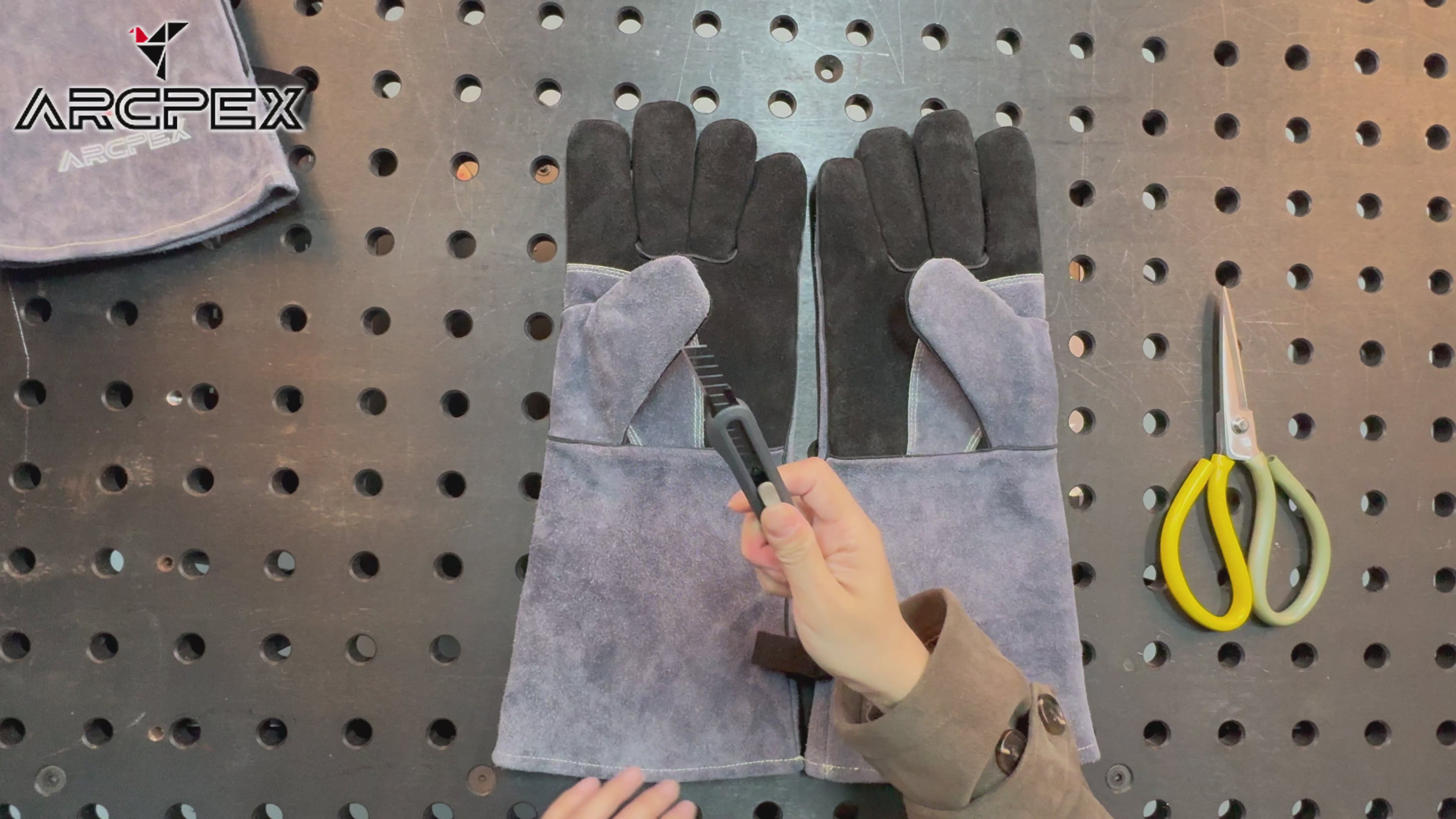 ARCPEX 16" Leather Welding Gloves 932°F | MIG Stick TIG Forge BBQ Fireplace | Kevlar Stitched Gauntlet | XL Men's Heat Resistant Work Gloves